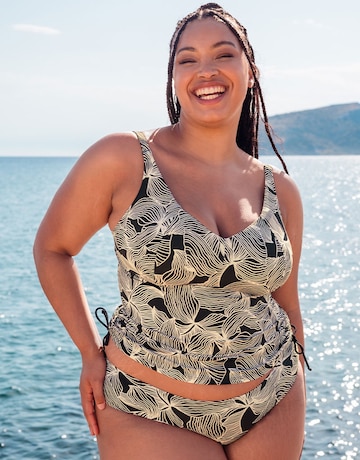 Curvy Kate Ripple Reef Non Wired Multiway Tankini Top Black Print