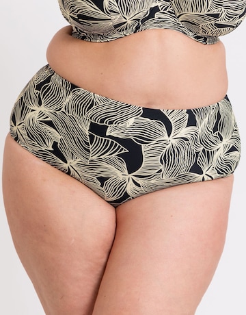 Curvy Kate Ripple Reef High Waist Bikini Brief Black Print
