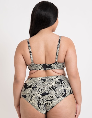 Curvy Kate Ripple Reef High Waist Bikini Brief Black Print