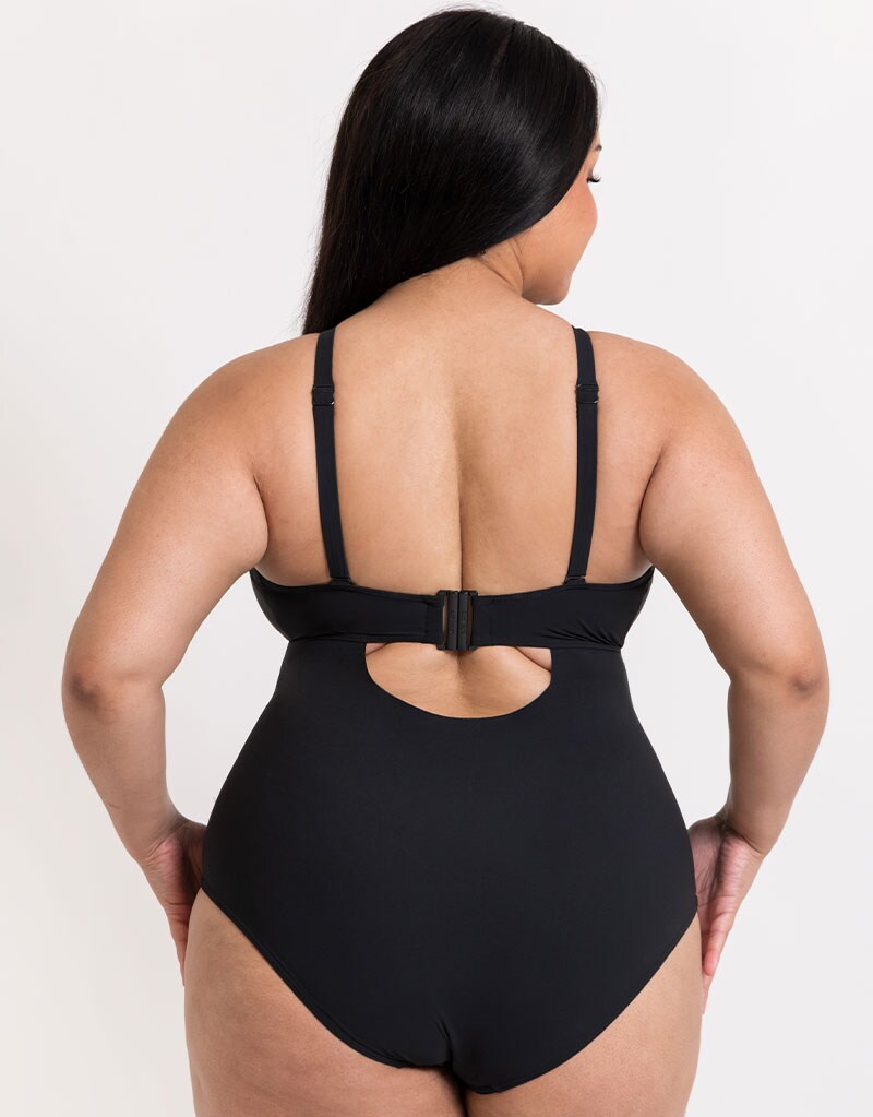 【新品タグ付き】2Way Cut-Out Ribbed Swimwear BW023_BK0001