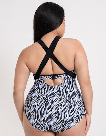Curvy Kate Wrapsody Bandeau Multiway Swimsuit Zebra Print