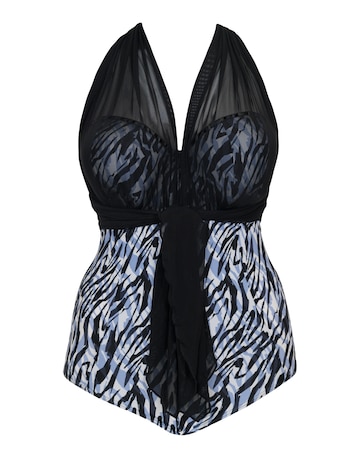 Curvy Kate Wrapsody Bandeau Multiway Swimsuit Zebra Print