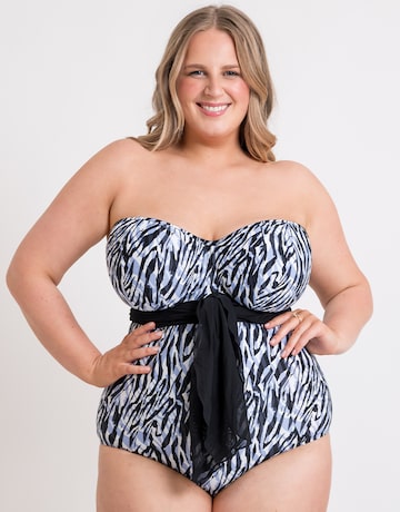 Curvy Kate Wrapsody Bandeau Multiway Swimsuit Zebra Print