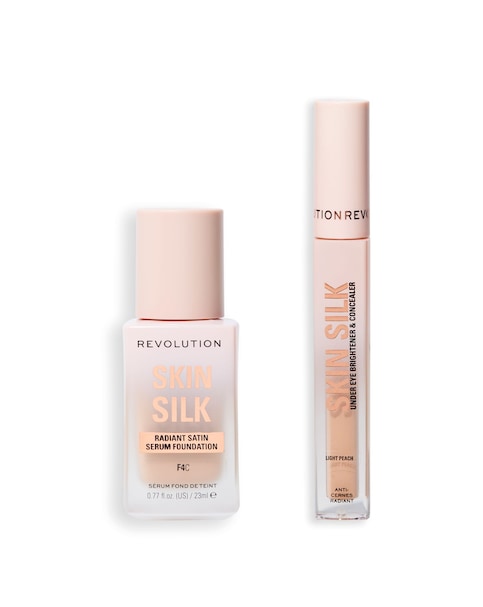 Revolution Skin Silk Radiant Skin Foundation 4 & Concealer light Peach Duo