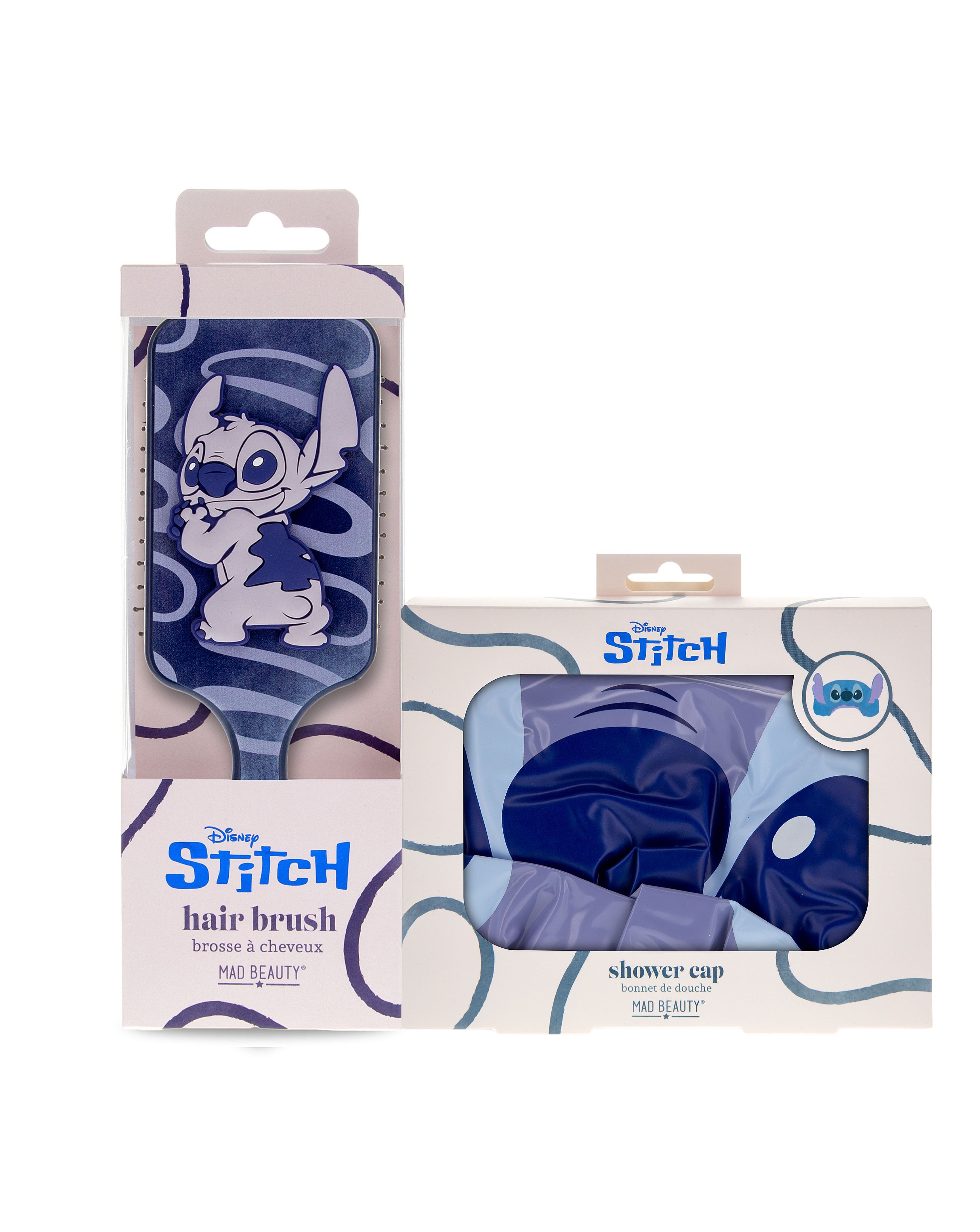 Stitch Denim Hairbrush & Shower Cap