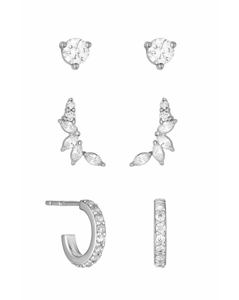 Simply Silver Climber Earrings