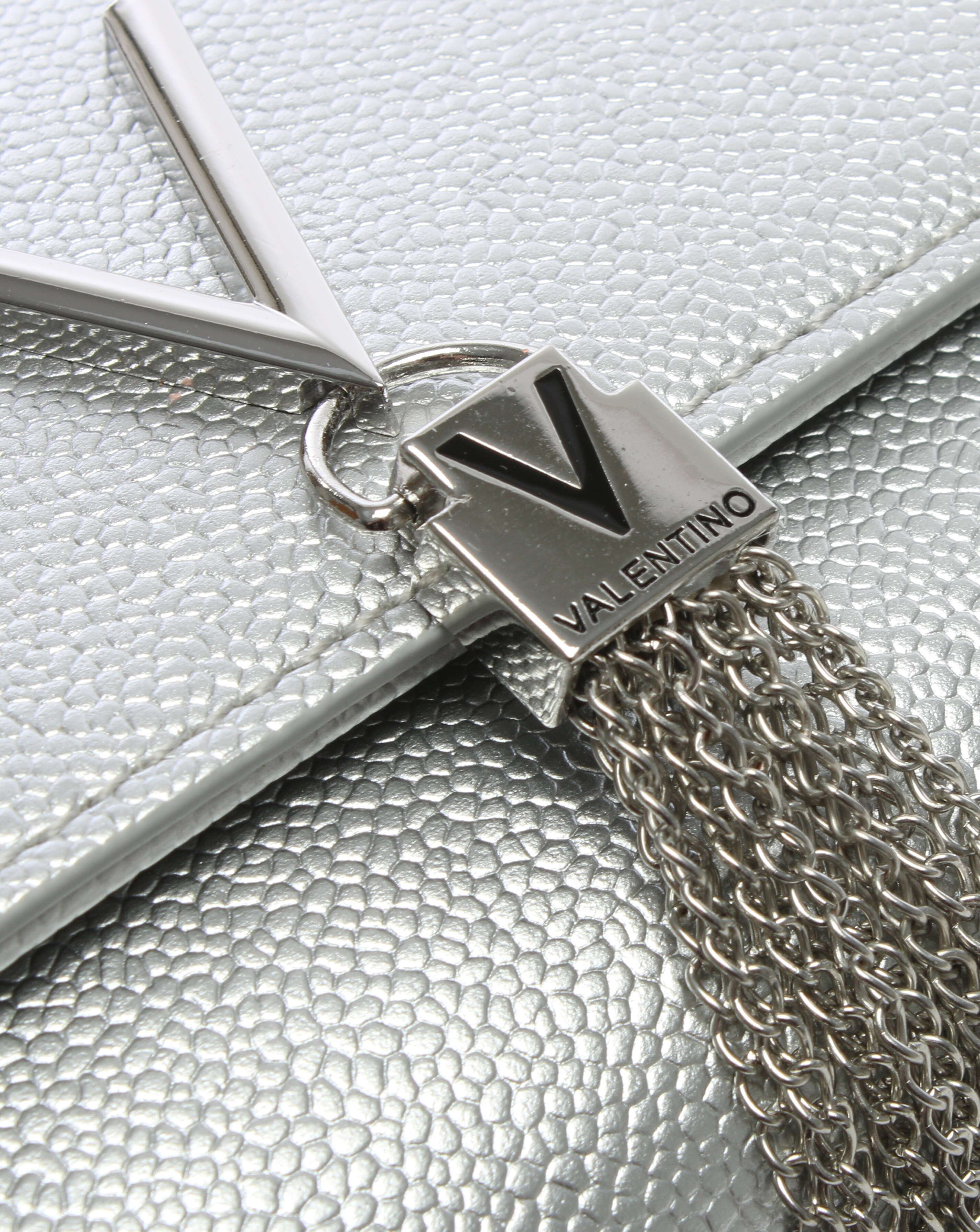 Valentino Bags Divina Pebbled Clutch Bag