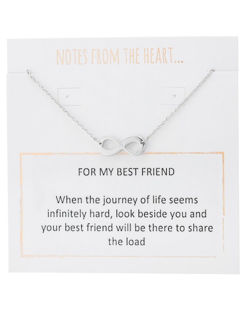Notes From the Heart For My Best Friend Infinity  Necklet