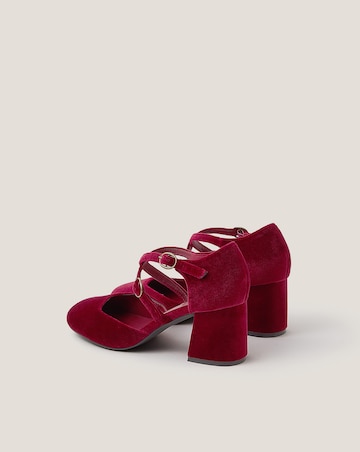 Monsoon Gia Velvet Mary Jane Heels