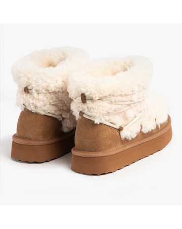Just Sheepskin Ladies Brook Sheepskin Alpine Snow Boot