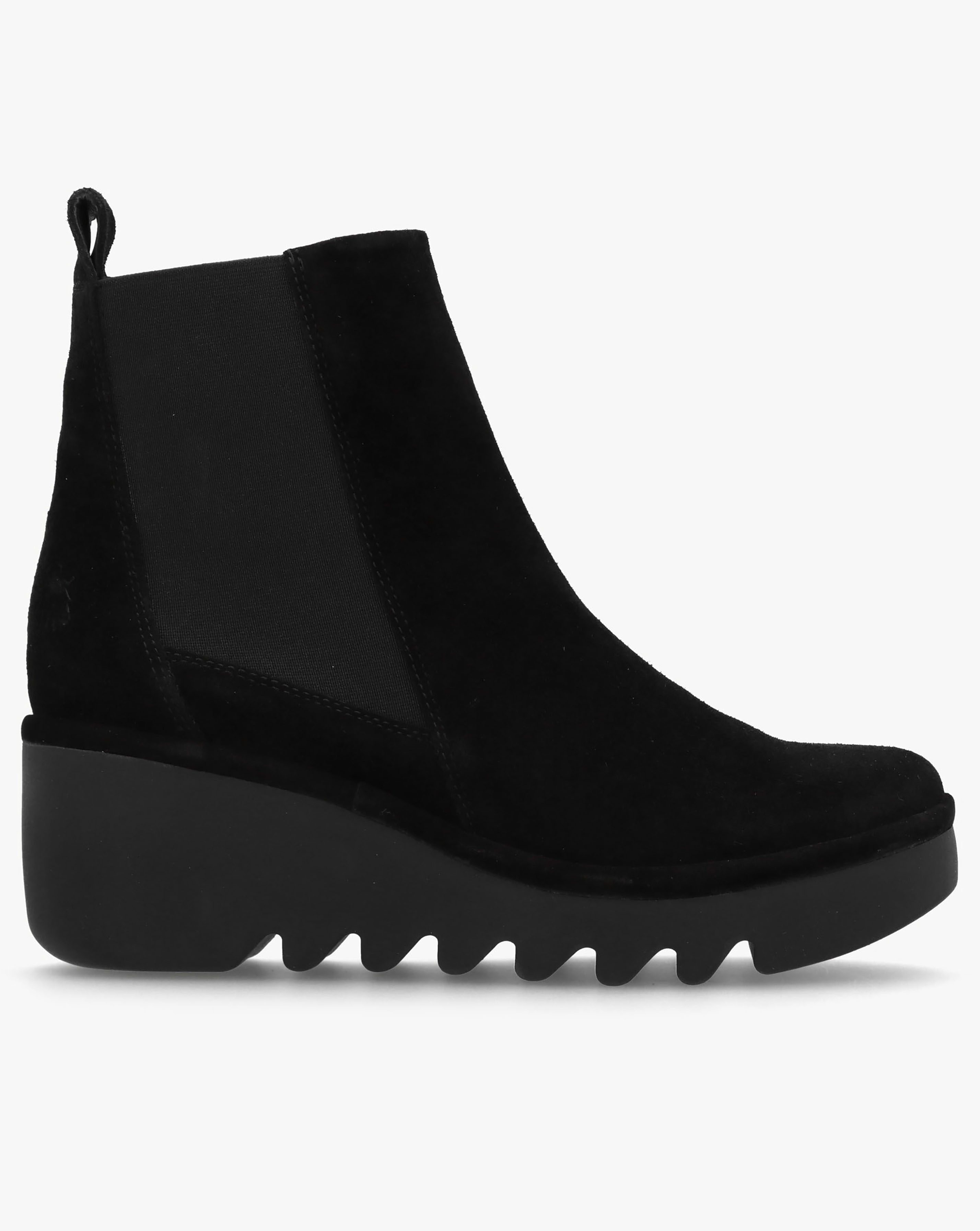 New In - Fly London Bagu Black Wedge Chelsea Boot
