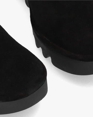 Fly London Bagu Black Suede Wedge Chelsea Boots Standard Width