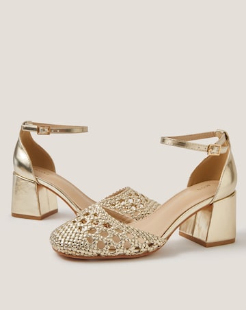 Monsoon Braided Closed Toe Block Heels