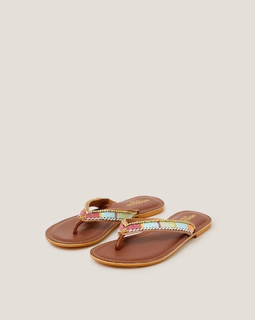 Monsoon Leather Flip Flop Sandals