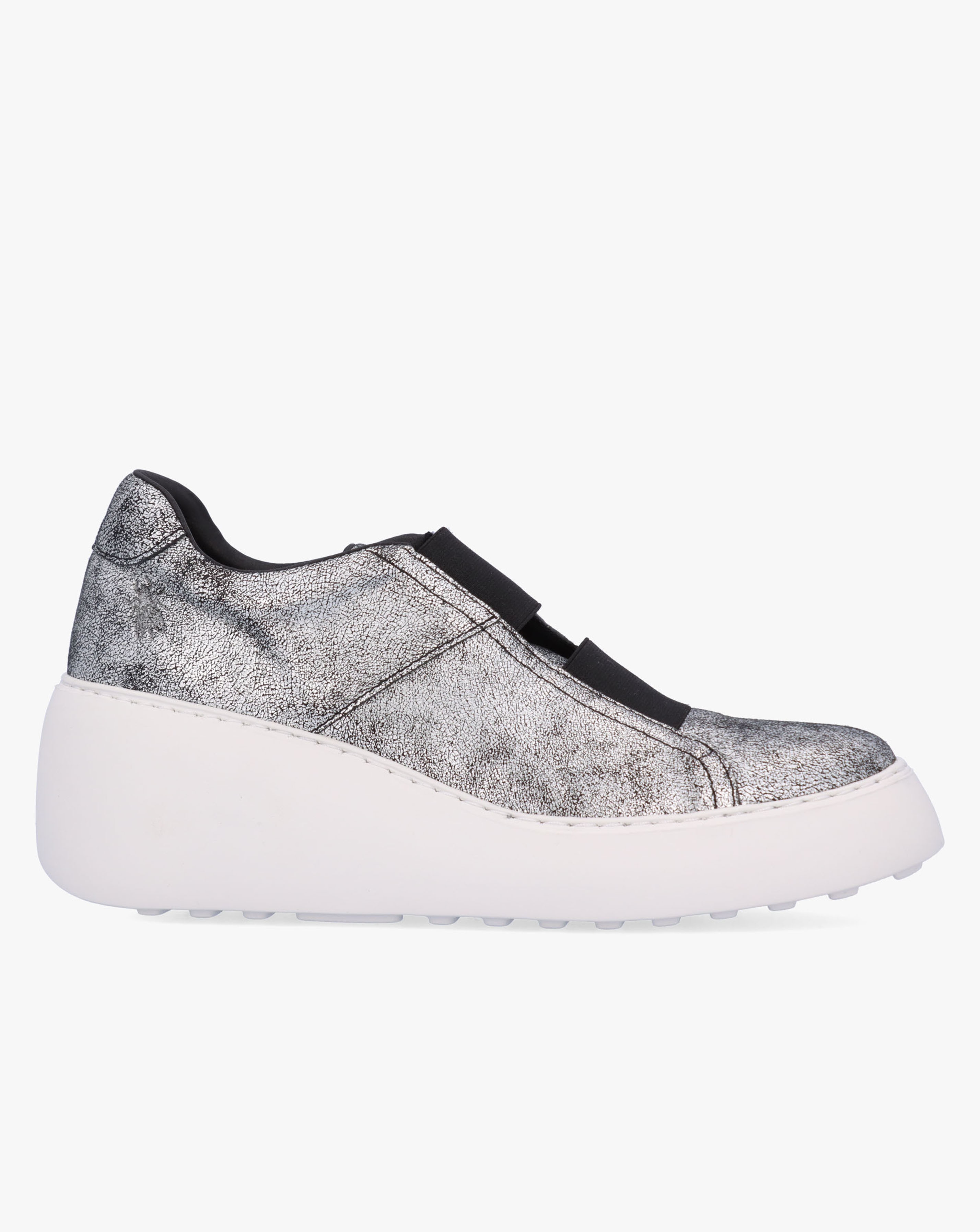 Fly London Dito II Silver Wedge Trainers