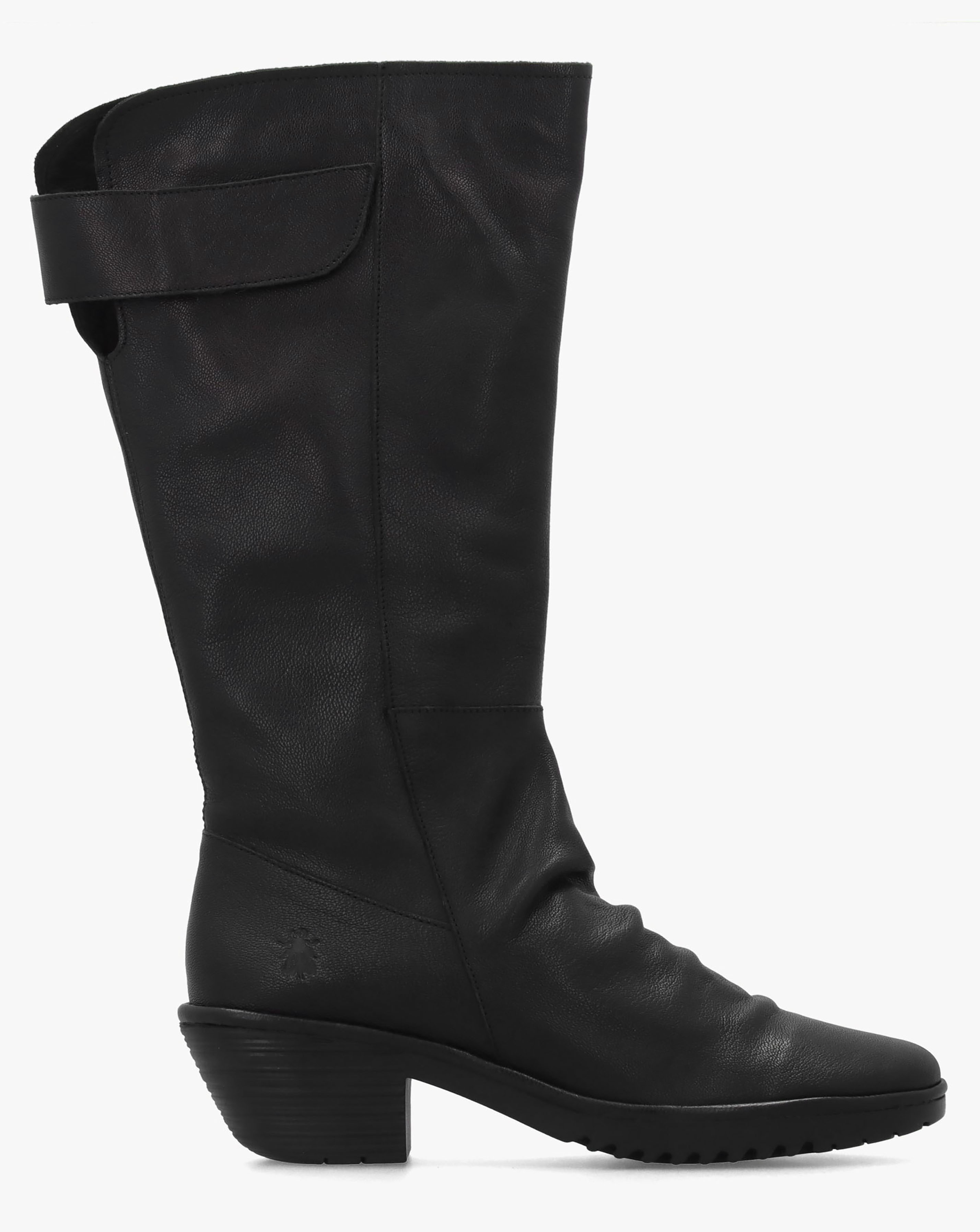 Fly London Waki Black Leather Knee Boots