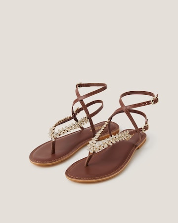 Monsoon Bria Crossover Leather Sandals