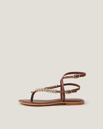 Monsoon Bria Crossover Leather Sandals