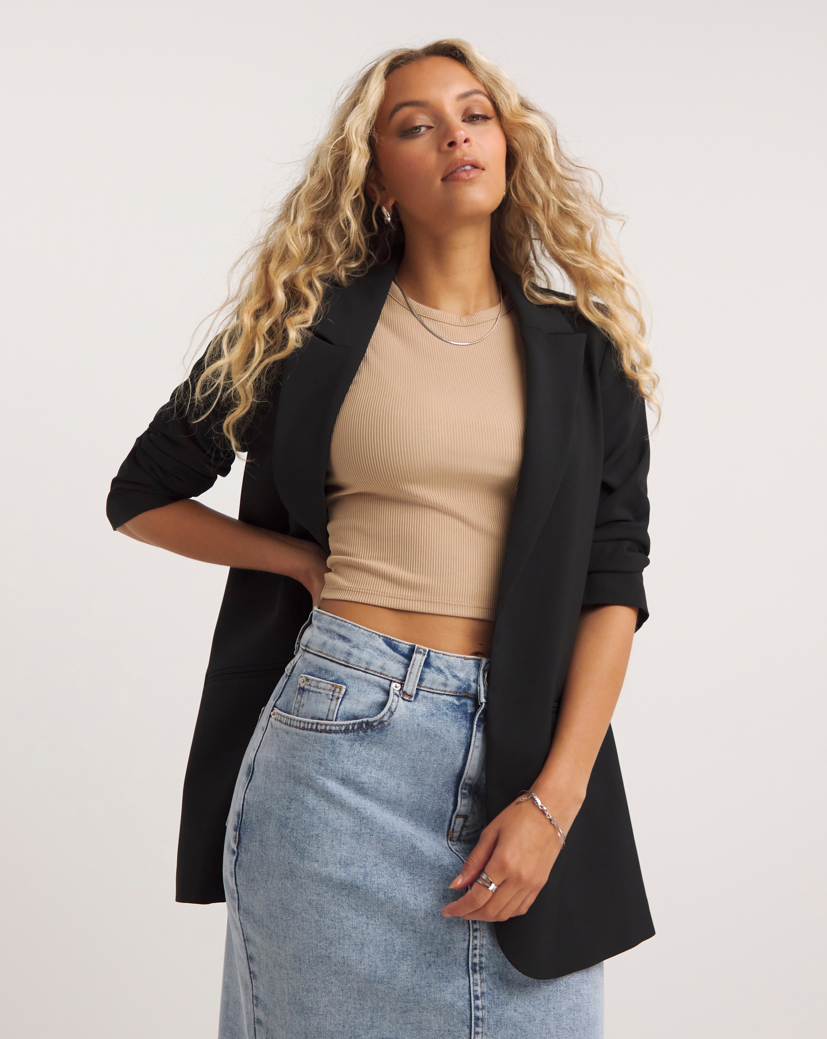 Chuck on blazer discount topshop