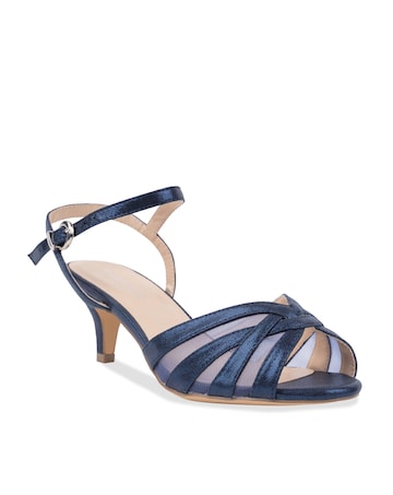 Paradox London Theresa Wide E Fit Kitten Heel Sandal