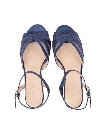 Paradox London Theresa Wide E Fit Kitten Heel Sandal