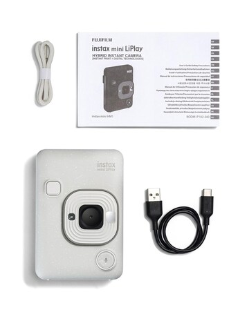 Fujifilm Instax Mini LiPlay Hybrid Instant Camera - Misty White