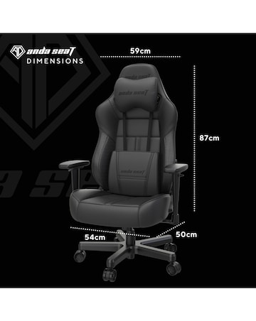 Anda seaT Dark Demon Dragon Premium Large Gaming Chair - Black