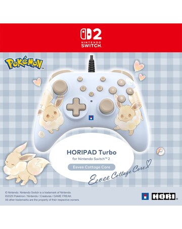 HORI HORIPAD Turbo Wired Controller for Nintendo Switch 2 - Eevee Cottage Core
