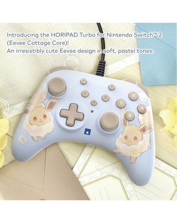 HORI HORIPAD Turbo Wired Controller for Nintendo Switch 2 - Eevee Cottage Core
