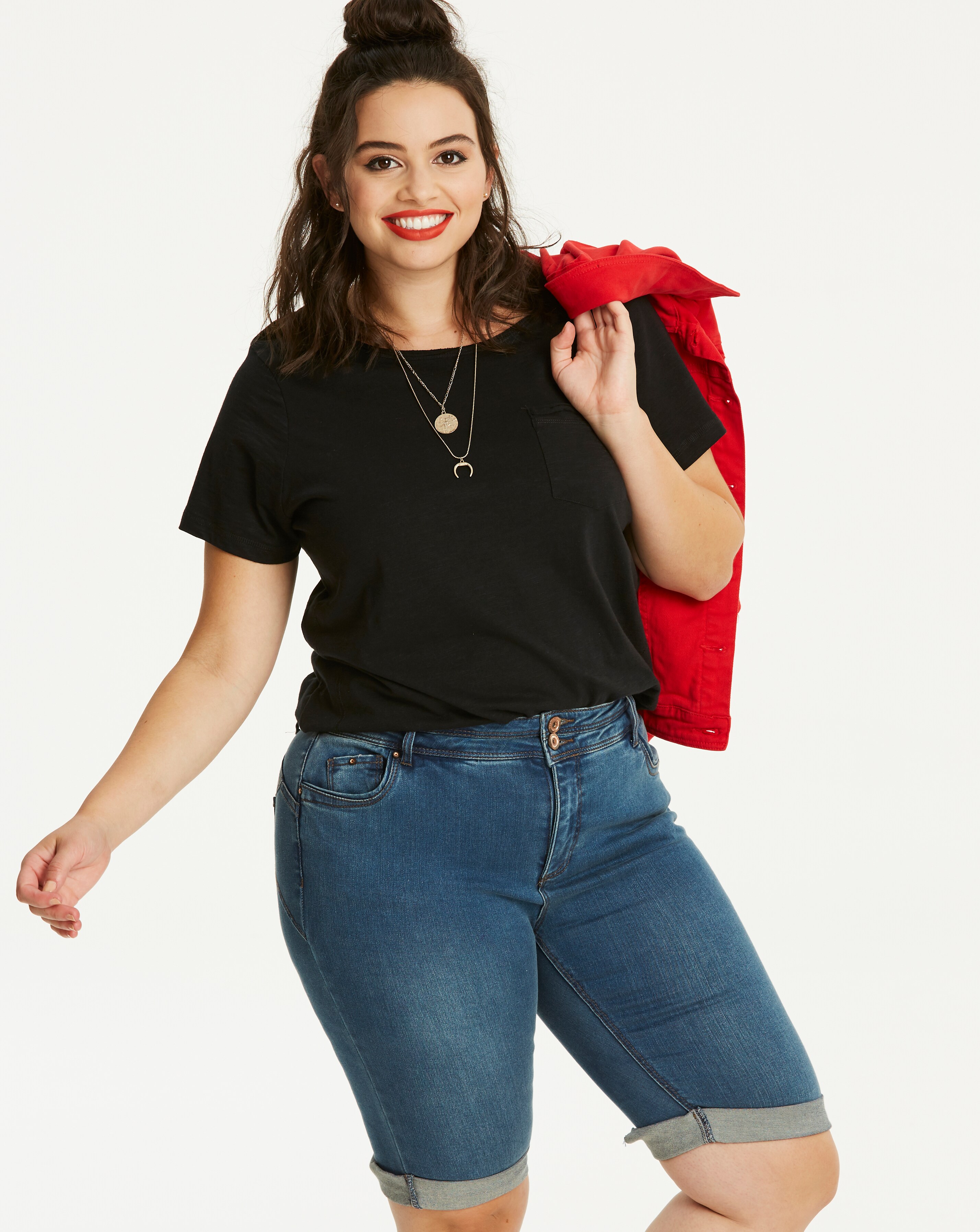 Mid Blue Shape \u0026 Sculpt Denim Shorts 
