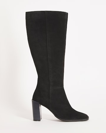 wide fit high knee boots