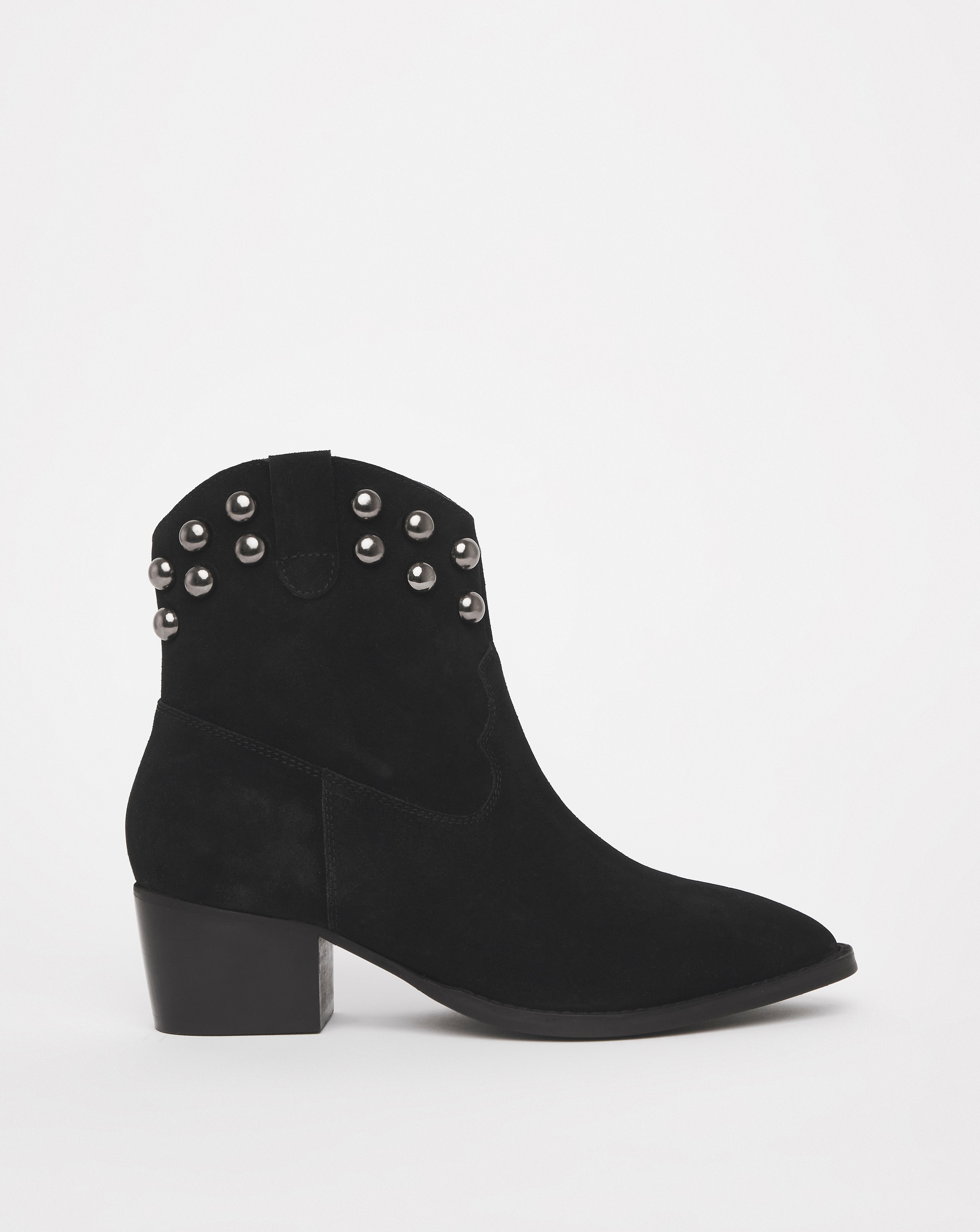 Studded suede ankle boots hotsell