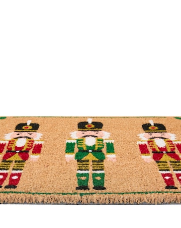Festive Nutcracker Coir Doormat