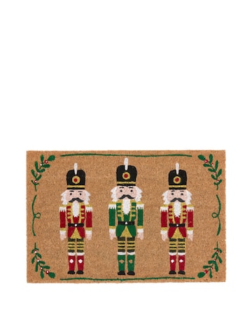 Festive Nutcracker Coir Doormat
