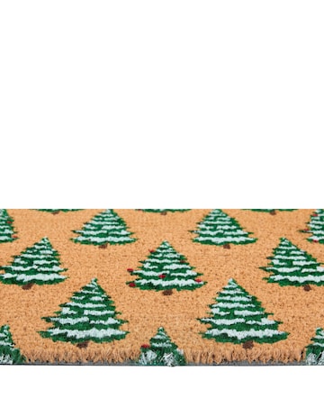 Festive Trees Coir Doormat