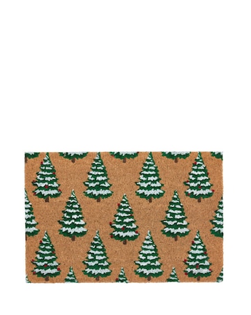 Festive Trees Coir Doormat
