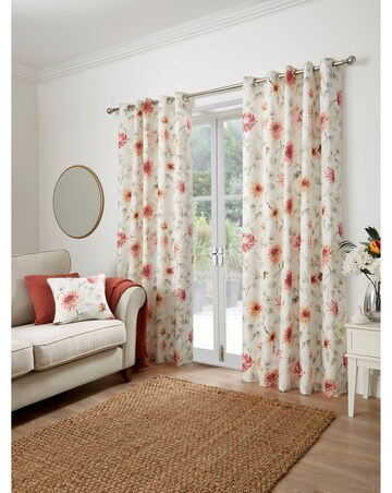 Nadia Floral Eyelet Curtains