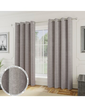 Royal Luxury Boucle Lined Eyelet Curtains