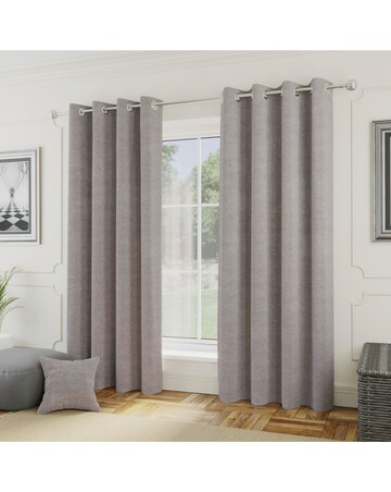 Royal Luxury Boucle Lined Eyelet Curtains