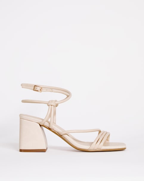 Simply Be - Ankle Strappy Block Heel Sandals Ex Wide -  Size: 9