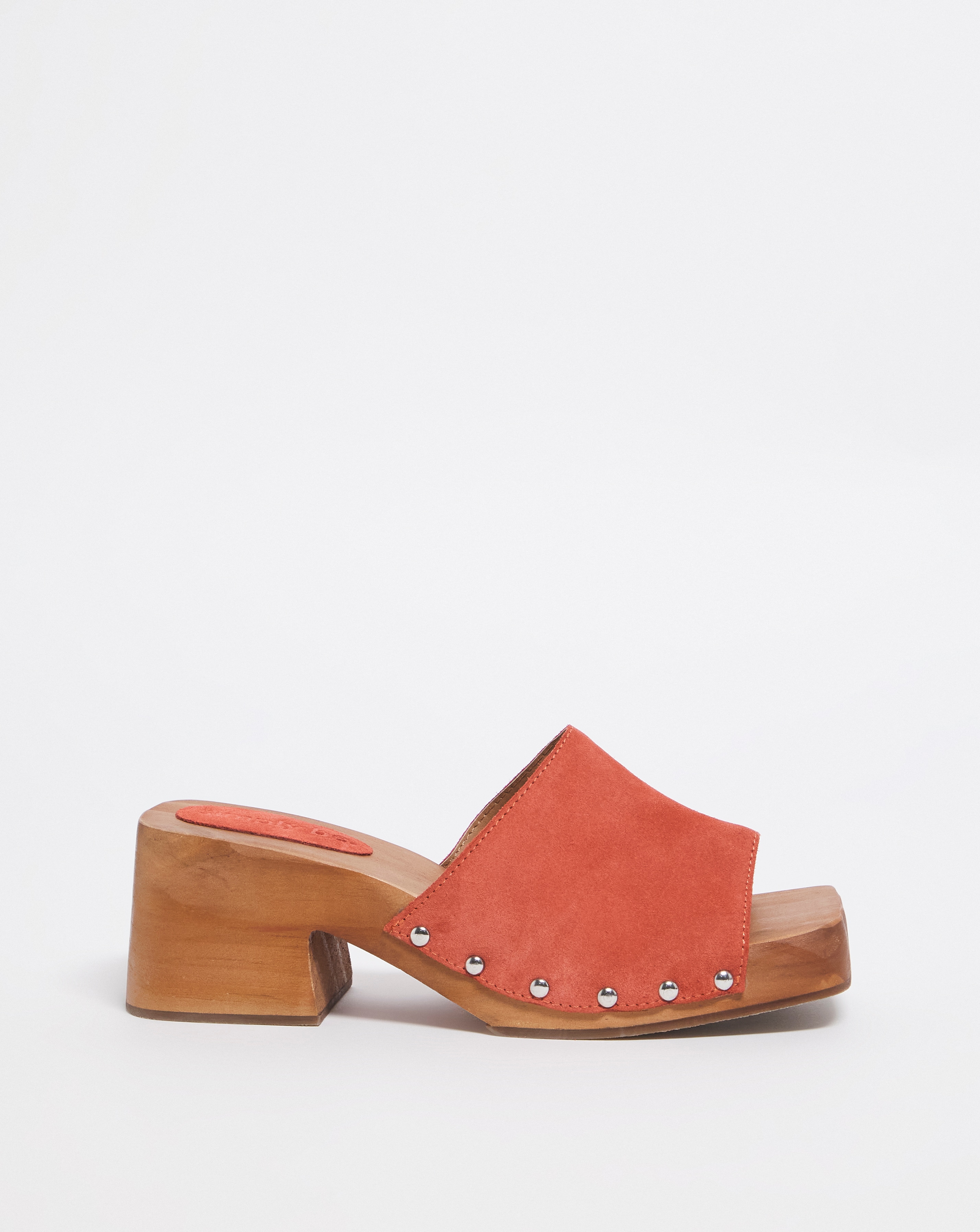 Lizzie Suede Square Toe Clog Sandals Ex Wide Fit Simply Be