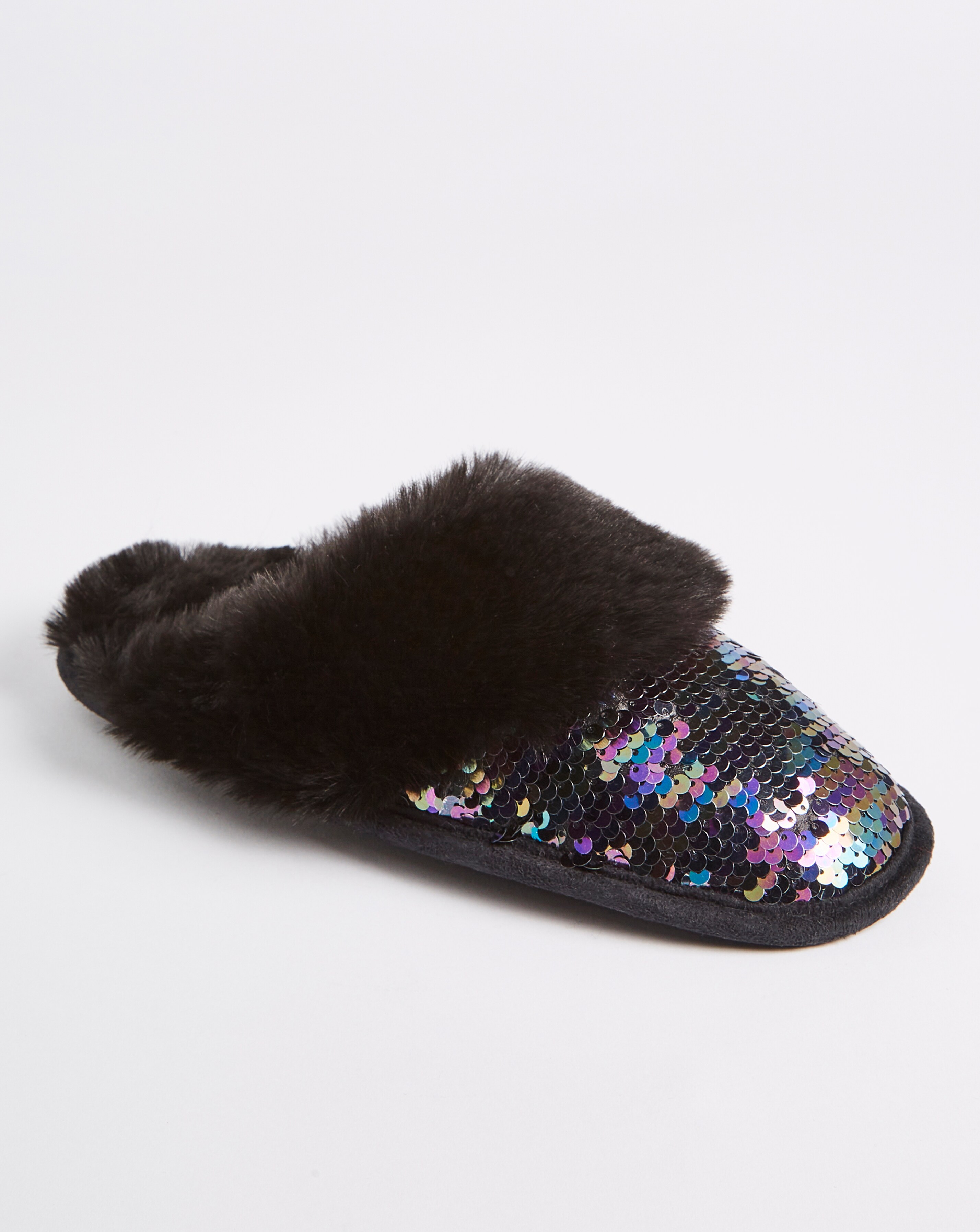 Sequin mule slippers sale