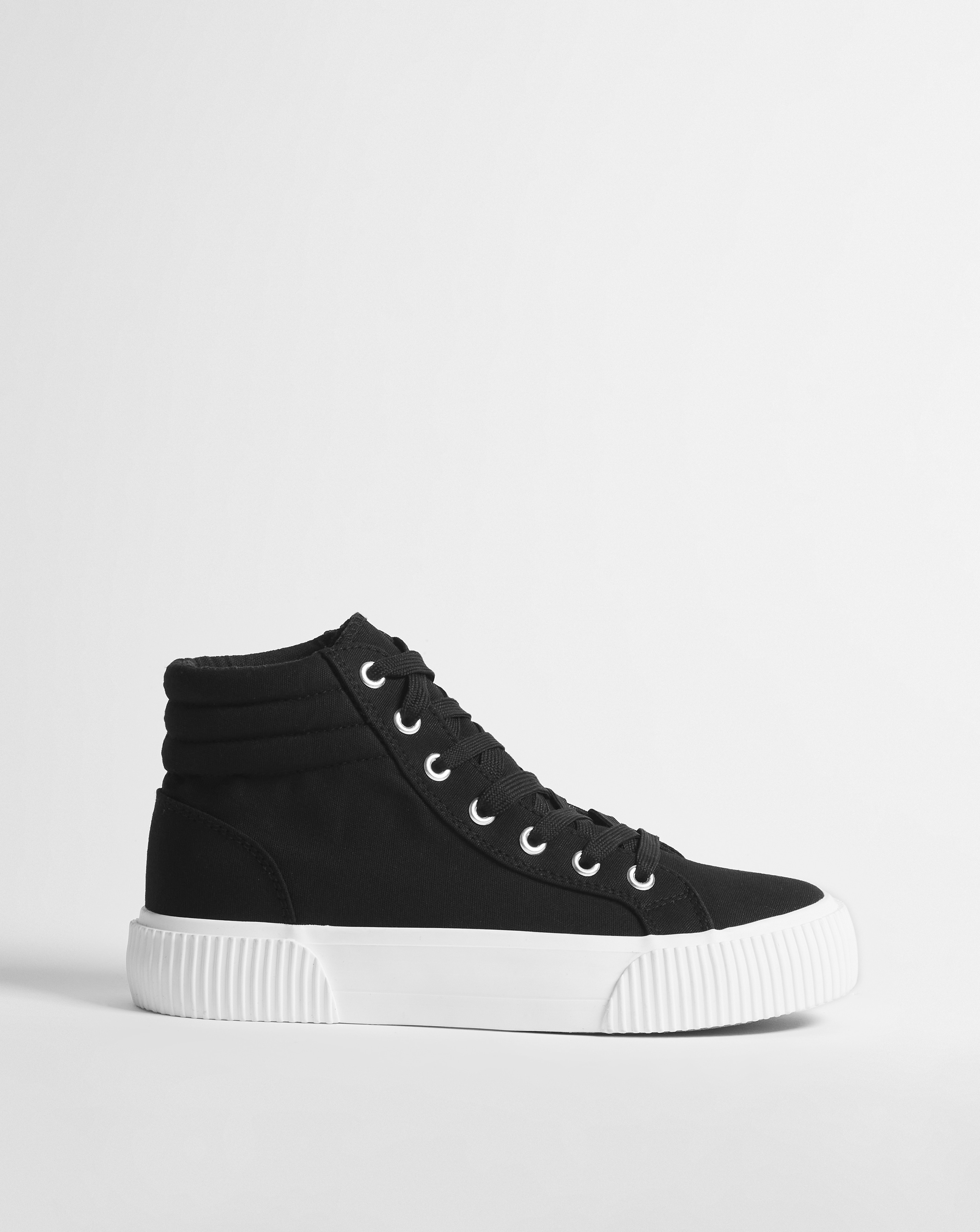 Napoli High Top Trainers Chunky Ribbed Sole Wide Fit Simply Be