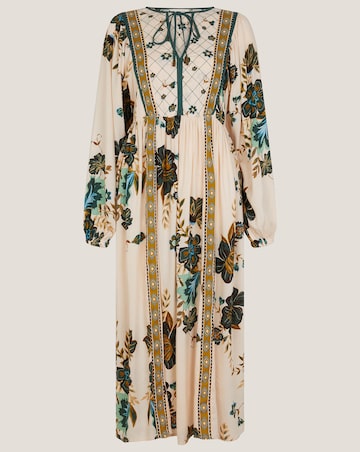Monsoon Zenya Floral Print Midi Dress