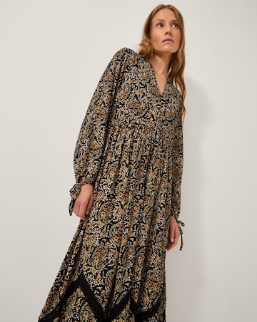 Monsoon Mabel Floral Jersey Midi Dress