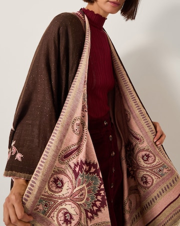 Monsoon Crissy Jacquard Wrap Cardigan