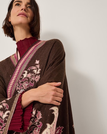 Monsoon Crissy Jacquard Wrap Cardigan