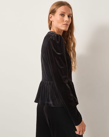 Monsoon Vayle Velvet Peplum Jacket