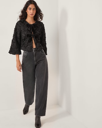 Monsoon Tia Tie-Front Textured Jacket