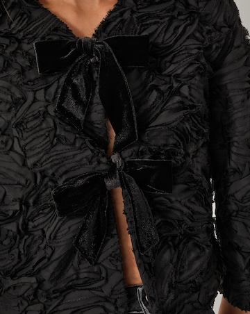 Monsoon Tia Tie-Front Textured Jacket